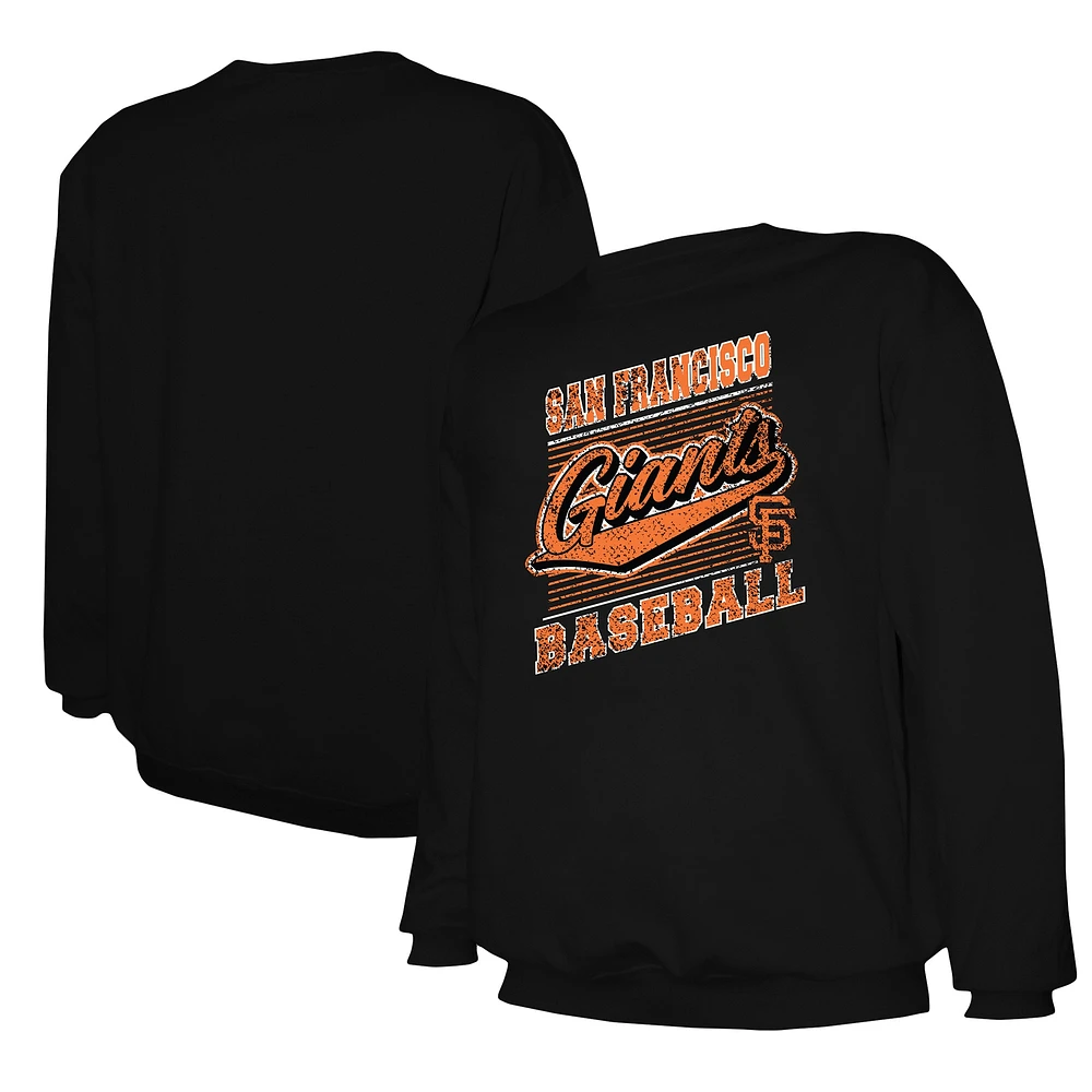 Men's Stitches Black San Francisco Giants Pullover Sweatshirt