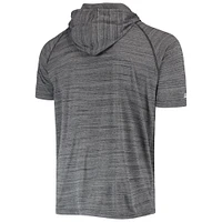 Men's Stitches Black San Francisco Giants Space-Dye Raglan Hoodie T-Shirt