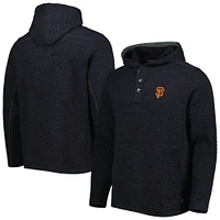 Men's Tommy Bahama Black San Francisco Giants Queensland Quilted Hoodie