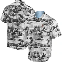 Chemise boutonnée noire Tommy Bahama Giants de San Francisco Tropical Horizons pour homme