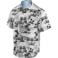 Chemise boutonnée noire Tommy Bahama Giants de San Francisco Tropical Horizons pour homme