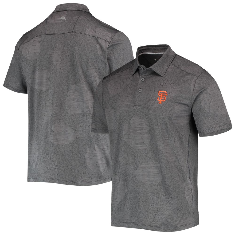 Men's Tommy Bahama Charcoal San Francisco Giants Palm Coast Delray Fond IslandZone Allover Polo