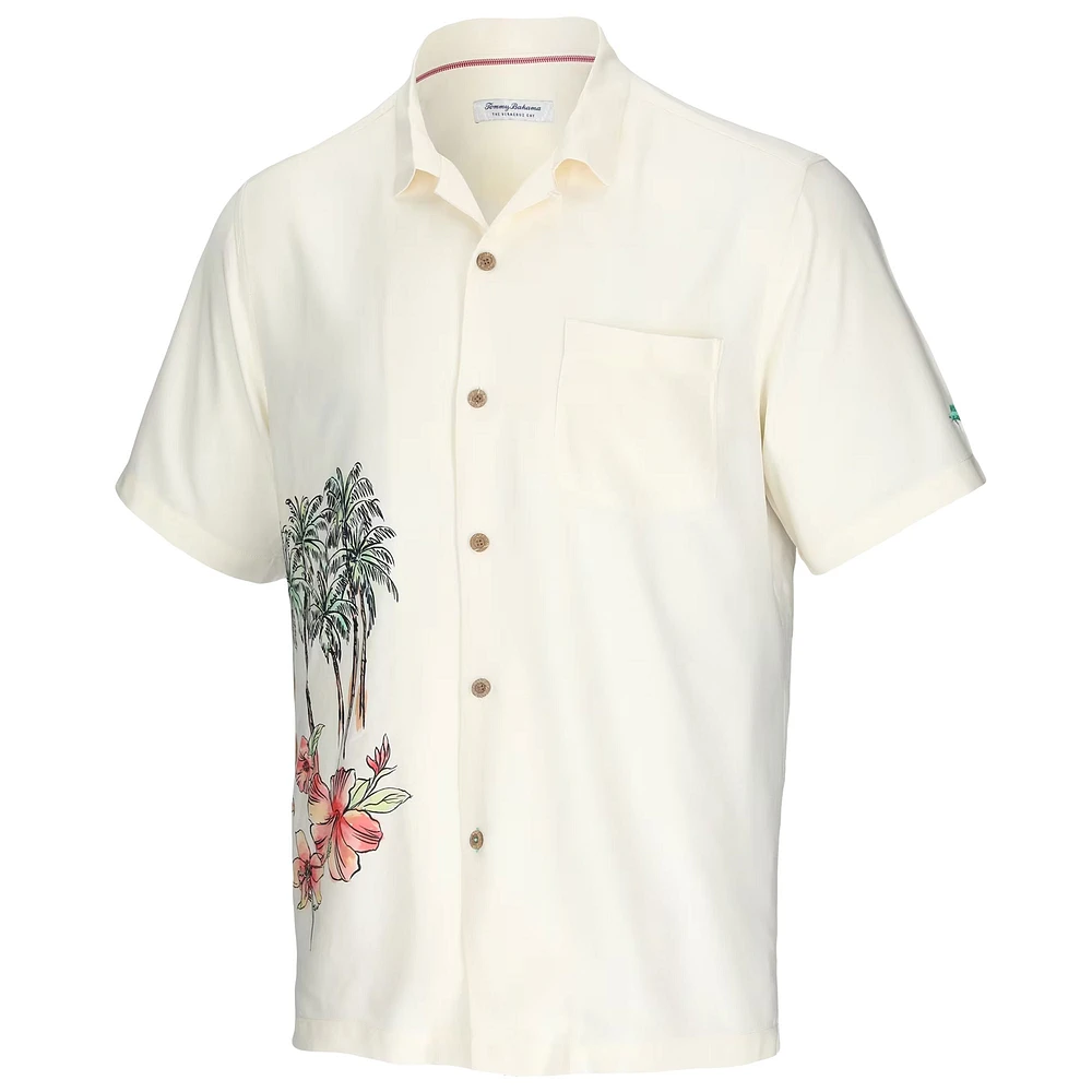 Chemise boutonnée pour homme Tommy Bahama crème San Francisco Giants Paradise Fly Ball Camp