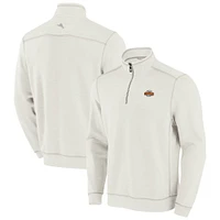 Sweat-shirt à demi-zip Tommy Bahama Cream San Francisco Giants Sport Tobago Bay Tri-Blend pour homme