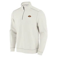 Sweat-shirt à demi-zip Tommy Bahama Cream San Francisco Giants Sport Tobago Bay Tri-Blend pour homme