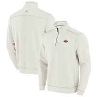 Sweat-shirt à demi-zip Tommy Bahama Cream San Francisco Giants Sport Tobago Bay Tri-Blend pour homme