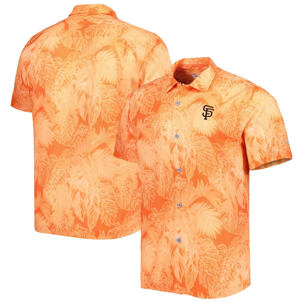 Lids San Francisco Giants Tommy Bahama Coast Luminescent Fronds IslandZone  Button-Up Camp Shirt - Orange