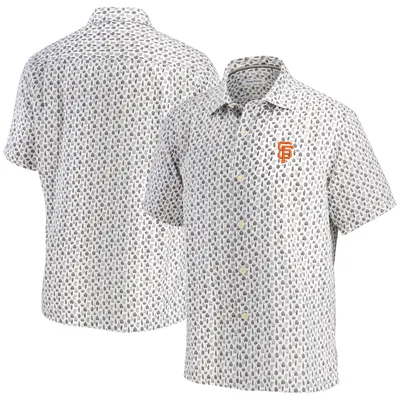 San Francisco Giants Tommy Bahama Baja Mar Short Sleeve Button-Up Shirt - White