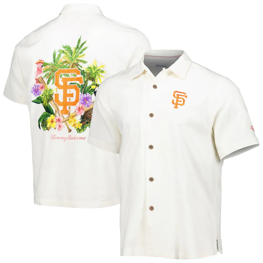 Tommy Bahama Men's Tommy Bahama White San Francisco Giants Go Big or Home  Camp Button-Up Shirt