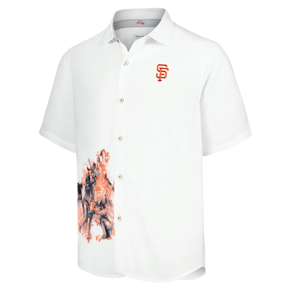 Chemise boutonnée Tommy Bahama pour hommes, San Francisco Giants, Veracruz Ace Islanders, blanche