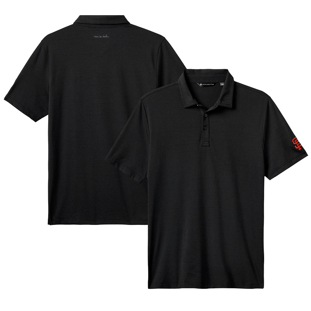 Men's TravisMathew Black San Francisco Giants The Heater Polo