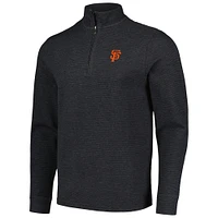 Men's Vineyard Vines Black San Francisco Giants Saltwater Quarter-Zip Jacket