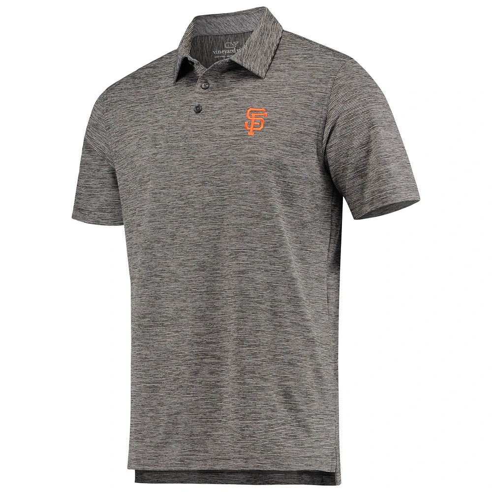 Men's Vineyard Vines Charcoal San Francisco Giants Destin Polo