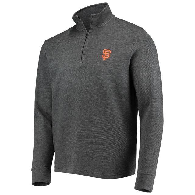 Veste pour homme Vineyard Vines Charcoal San Francisco Giants Saltwater Quarter-Zip