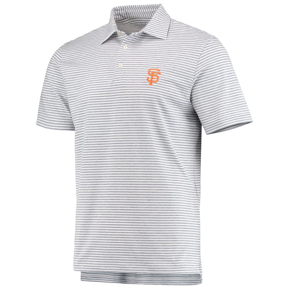 Men's Vineyard Vines Gray San Francisco Giants Heathered Winstead Sankaty Polo