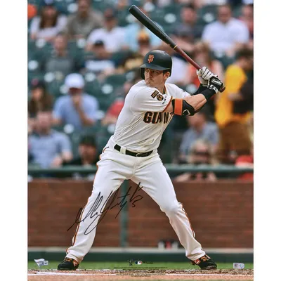 Mike Yastrzemski Giants de San Francisco dédicacé 16" x 20" Frapper Photographie