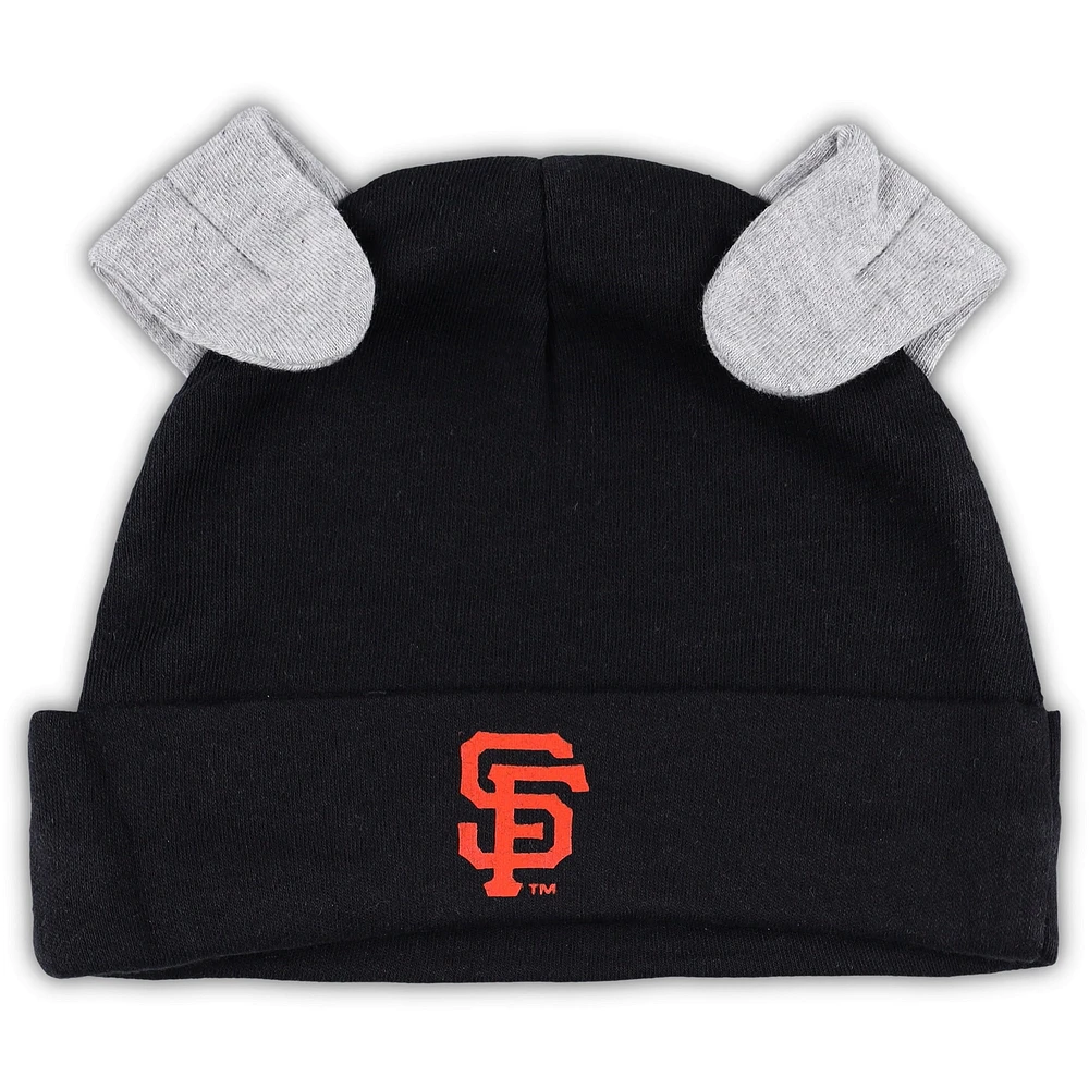 Newborn & Infant Black/White San Francisco Giants Dream Team Bodysuit Hat Footed Pants Set