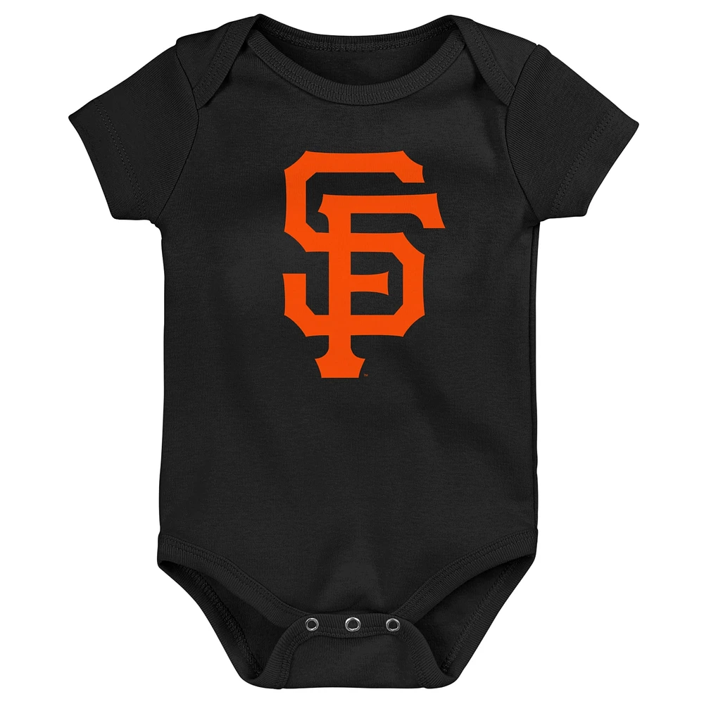 Body noir avec logo de l'équipe principale des Giants San Francisco pour nouveau-né et bébé