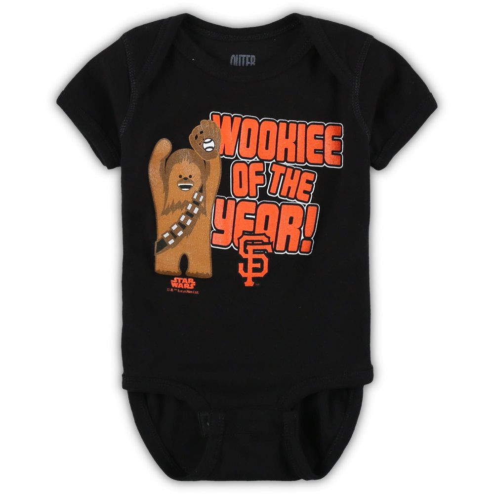 Newborn & Infant Black San Francisco Giants Star Wars Wookie of the Year Bodysuit