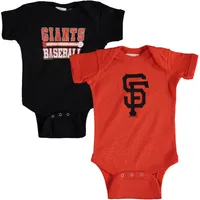 San Francisco Giants Soft as a Grape Newborn & Infant 2-Piece Body Suit - Black/Orange
