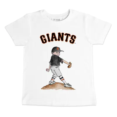 Preschool San Francisco Giants Heathered Orange Striped Logo T-Shirt