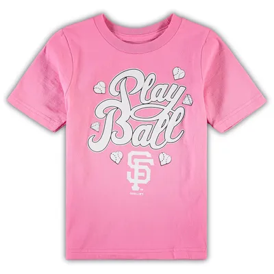 Atlanta Braves Toddler Ball Girl T-Shirt - Pink