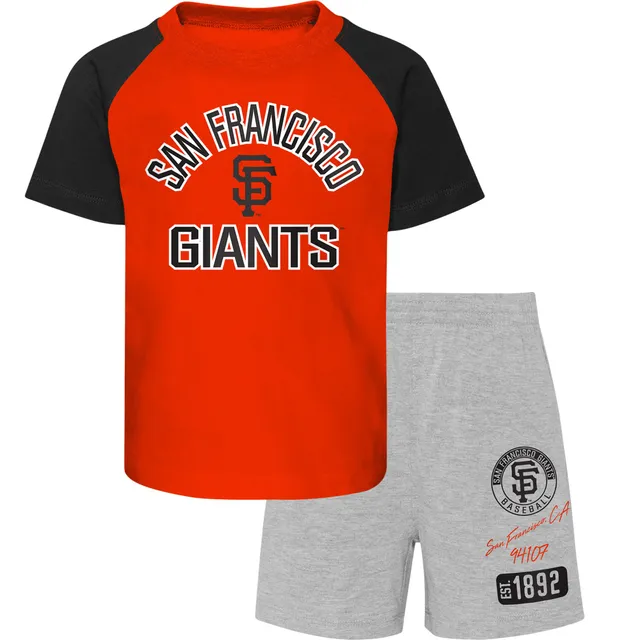 Outerstuff Preschool New York Yankees White/Heather Gray Groundout Baller Raglan T-Shirt & Shorts Set