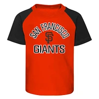 Préscolaire San Francisco Giants orange/gris chiné Groundout Baller Raglan T-shirt et short