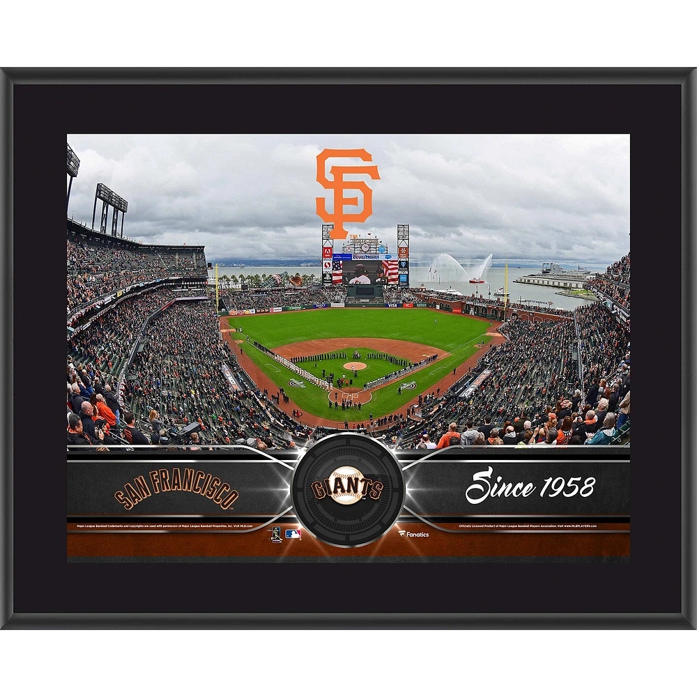 Plaque de stade d'équipe sublimée 10" x 13" des Giants de San Francisco