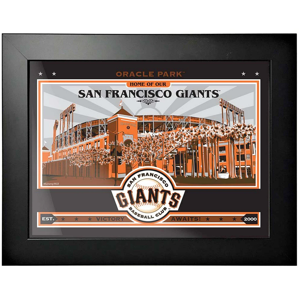 San Francisco Giants - 12'' x 16'' Oracle Park Wins Collection Framed Photo