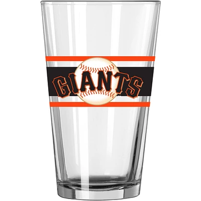 Géants de San Francisco 16 oz. Verre à pinte à rayures