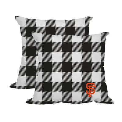 San Francisco Giants 2-Pack Buffalo Check Plaid Outdoor Pillow Set