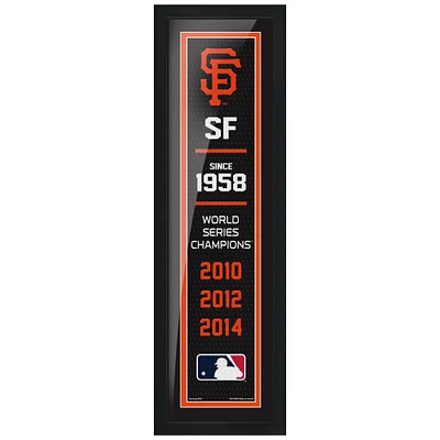 San Francisco Giants 3-Time World Series Champions - 6'' x 22'' Empire Framed Artwork