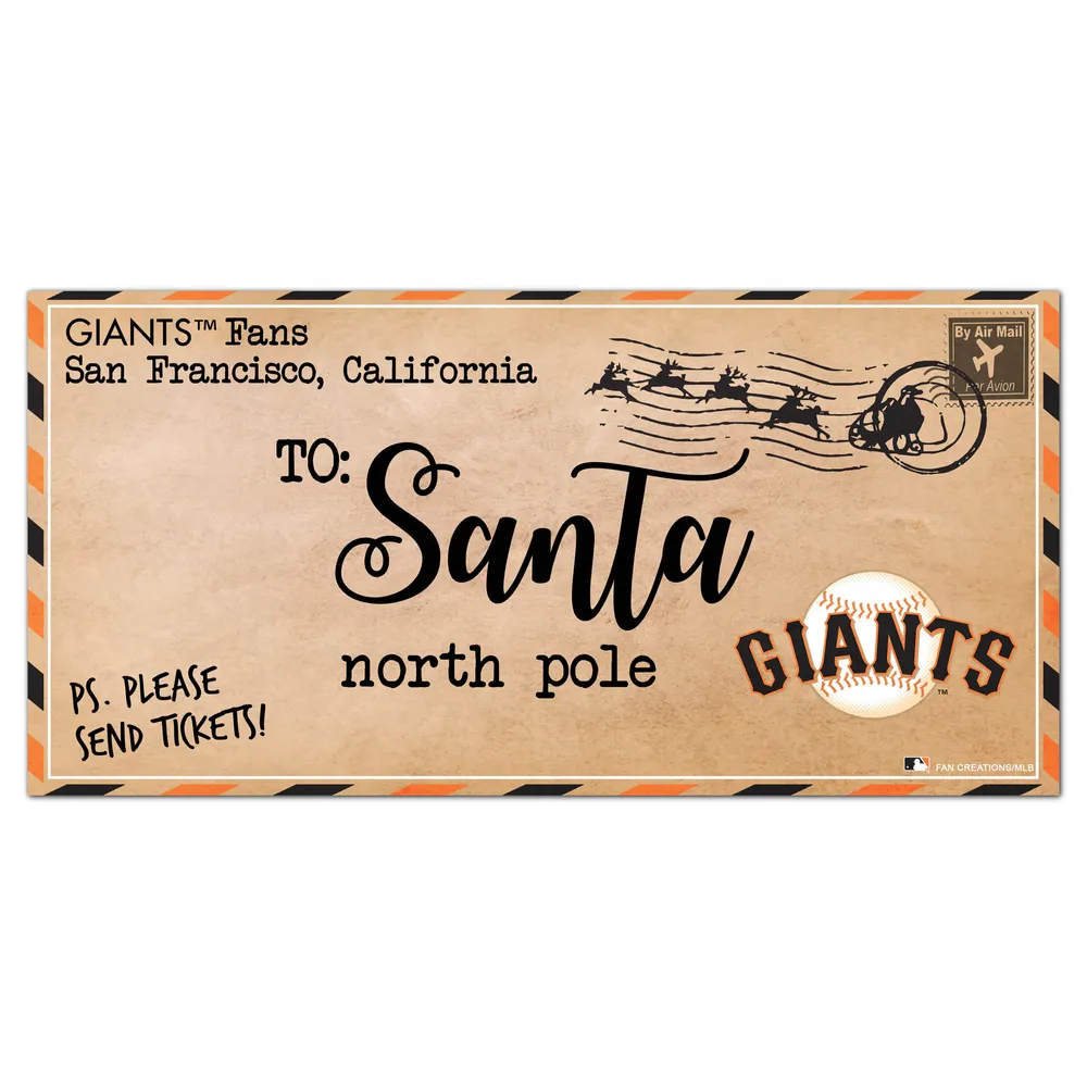 San Francisco Giants 6'' x 12'' Letter to Santa Sign