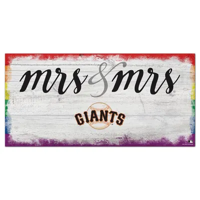 San Francisco Giants 6 x 12 Personalized Mr. & Mrs. Script Sign