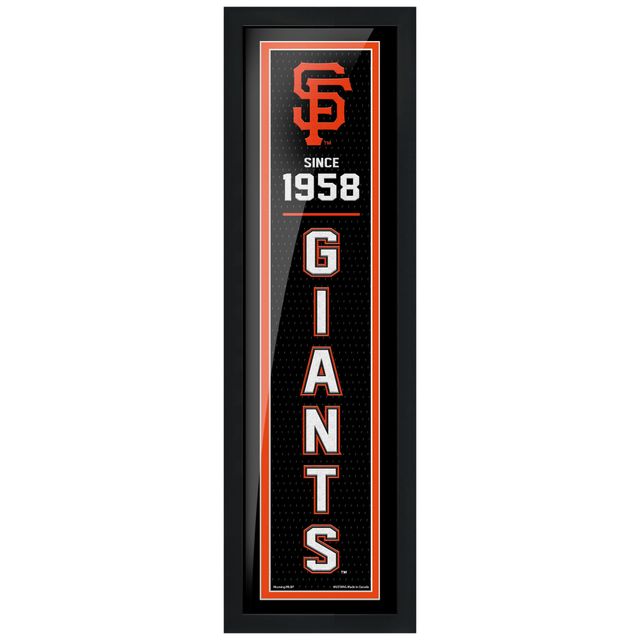 San Francisco Giants - 6'' x 22'' Oeuvre d'art encadrée établie