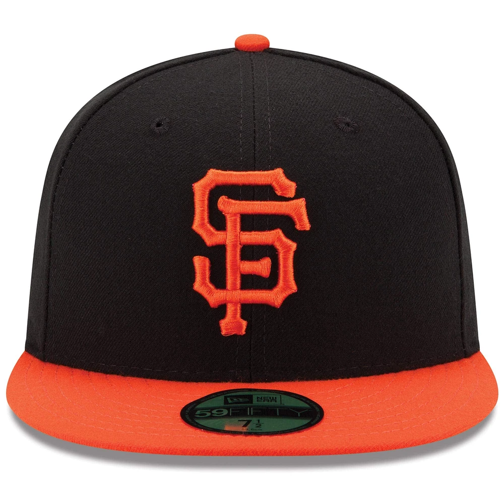 San Francisco Giants New Era Authentic Collection On Field 59FIFTY - Fitted Structured Hat Black/Orange