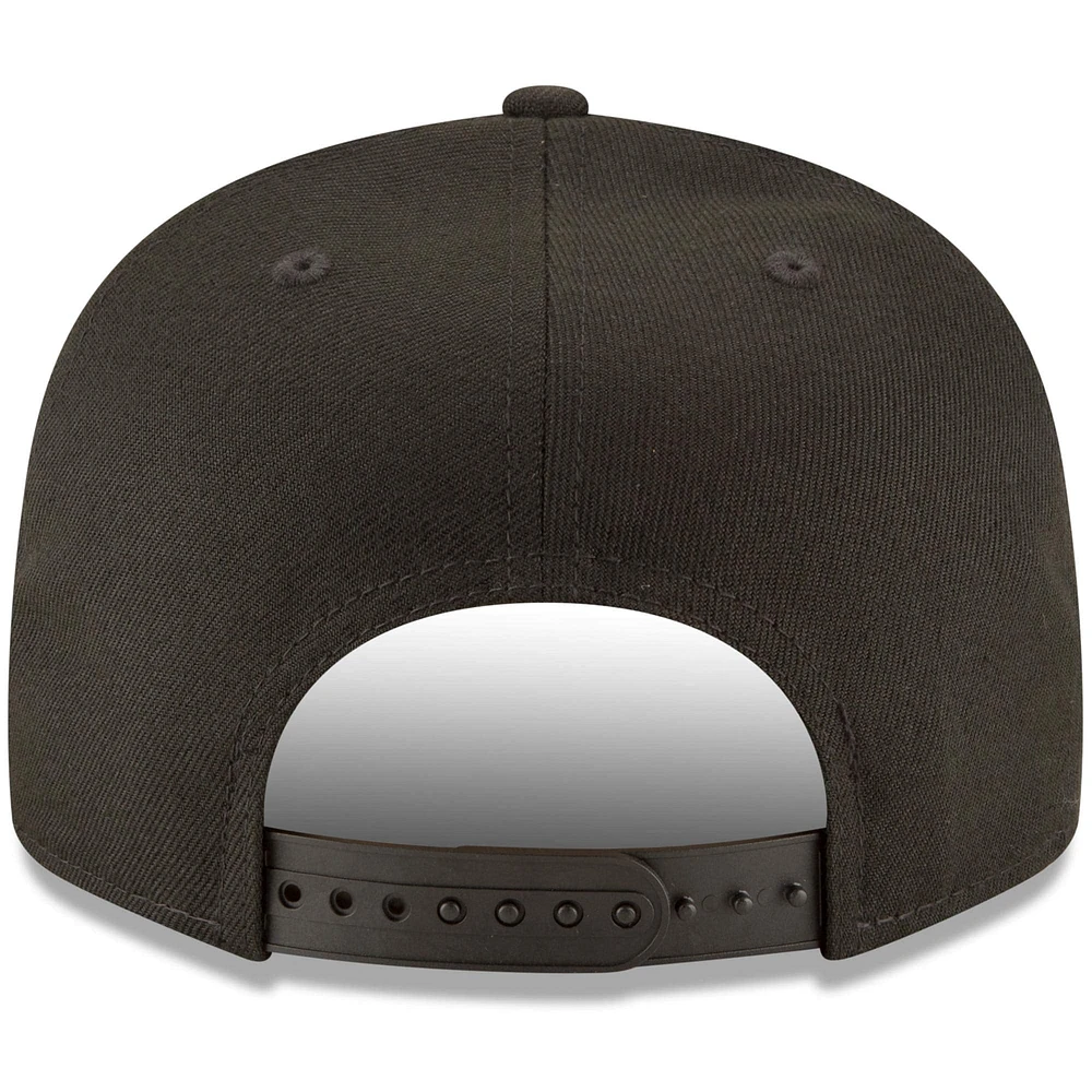 Casquette ajustable 9FIFTY Team Snapback New Era des Giants de San Francisco noir sur noir