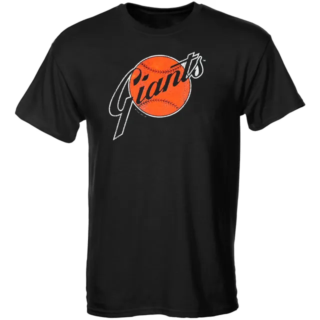 Men's Majestic Threads Orange San Francisco Giants Throwback Logo Tri-Blend  T-Shirt