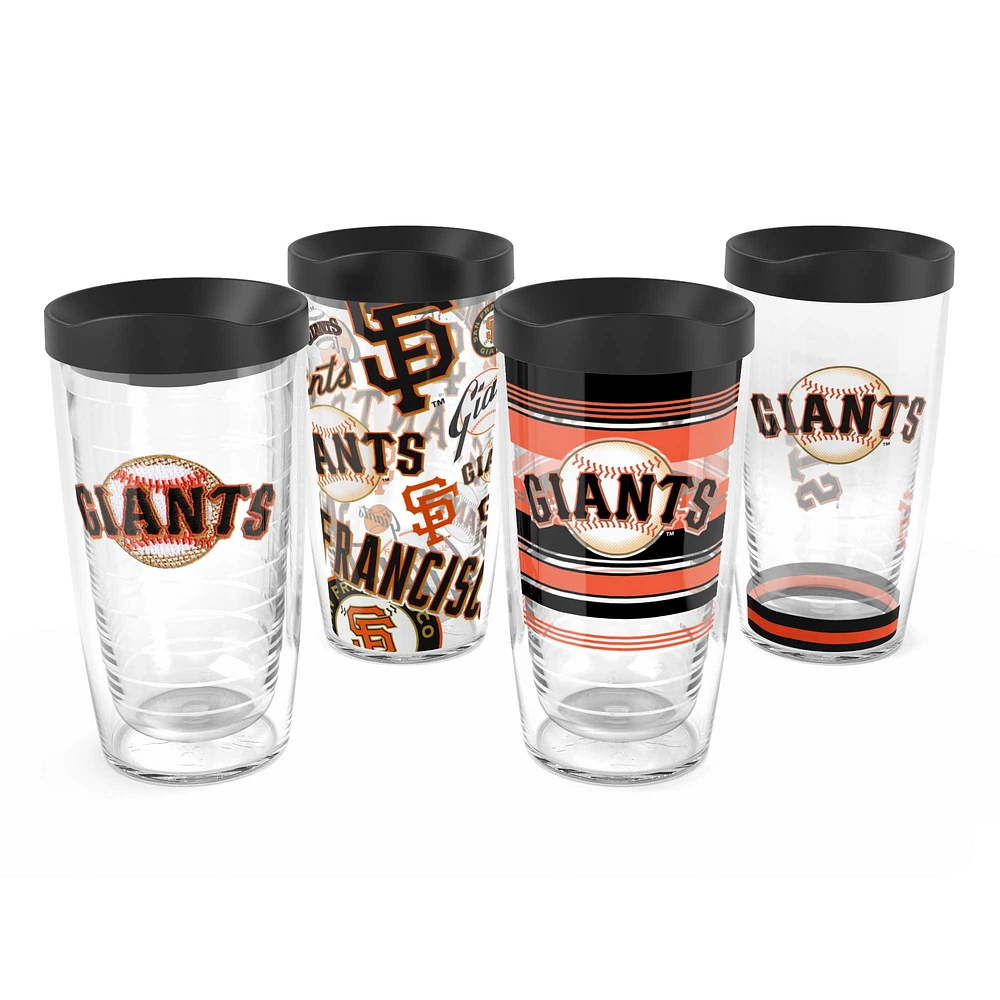 Tervis San Francisco Giants, paquet de quatre, 16 oz. Ensemble de gobelets classiques