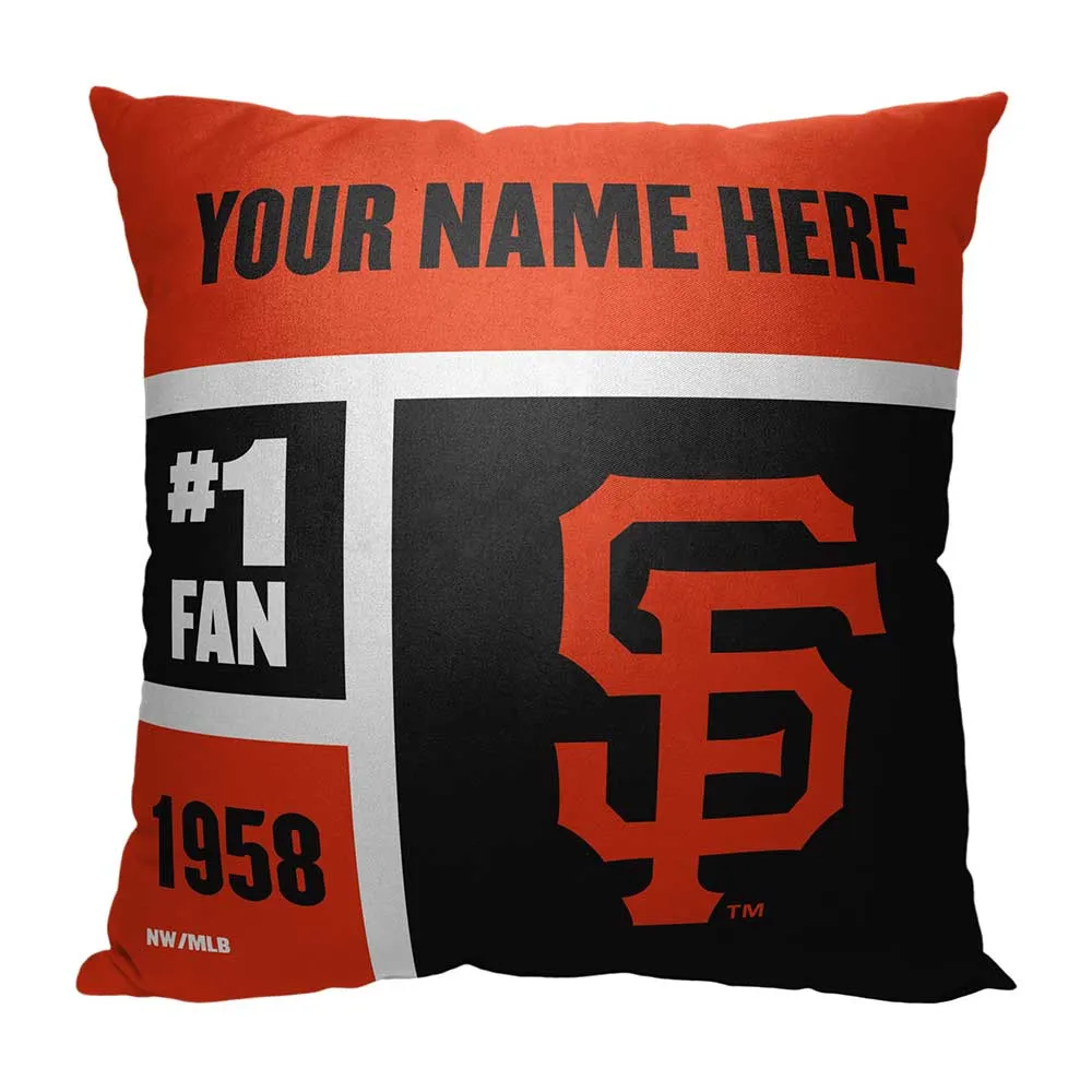 MLB San Francisco Giants Jersey Personalized Silk Touch Throw Blanket