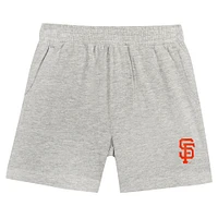 Ensemble t-shirt et short Loaded Fanatics pour tout-petits, noir/gris, San Francisco Giants Bases