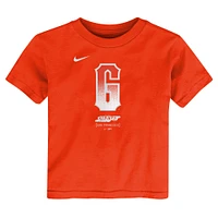 T-shirt Nike orange avec grand logo des Giants de San Francisco City Connect pour tout-petit