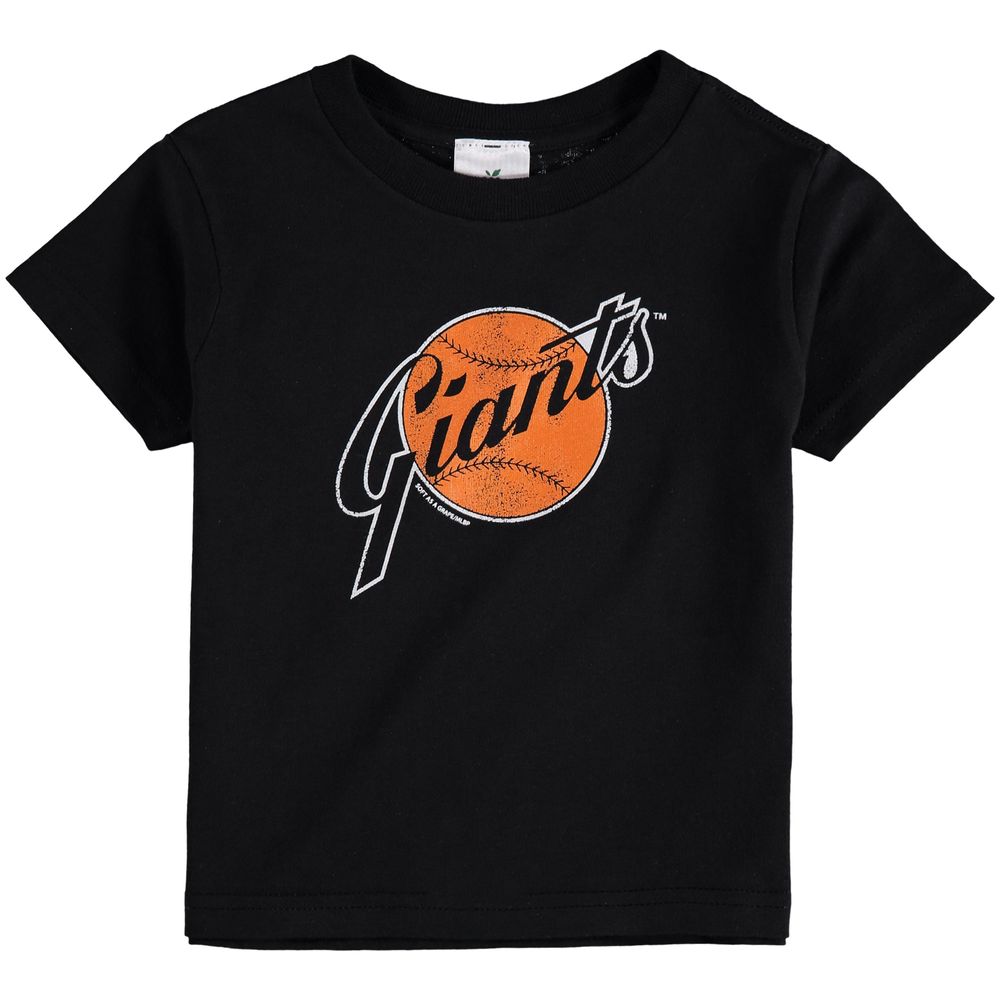 Toddler Soft As A Grape Black San Francisco Giants Cooperstown Collection Shutout T-Shirt