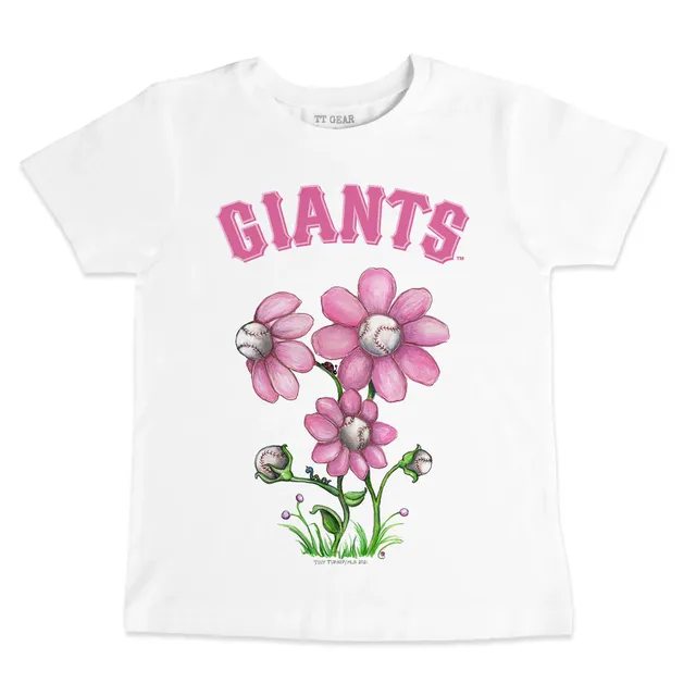 Lids San Francisco Giants Tiny Turnip Girls Youth Heart Bat Fringe T-Shirt  - White