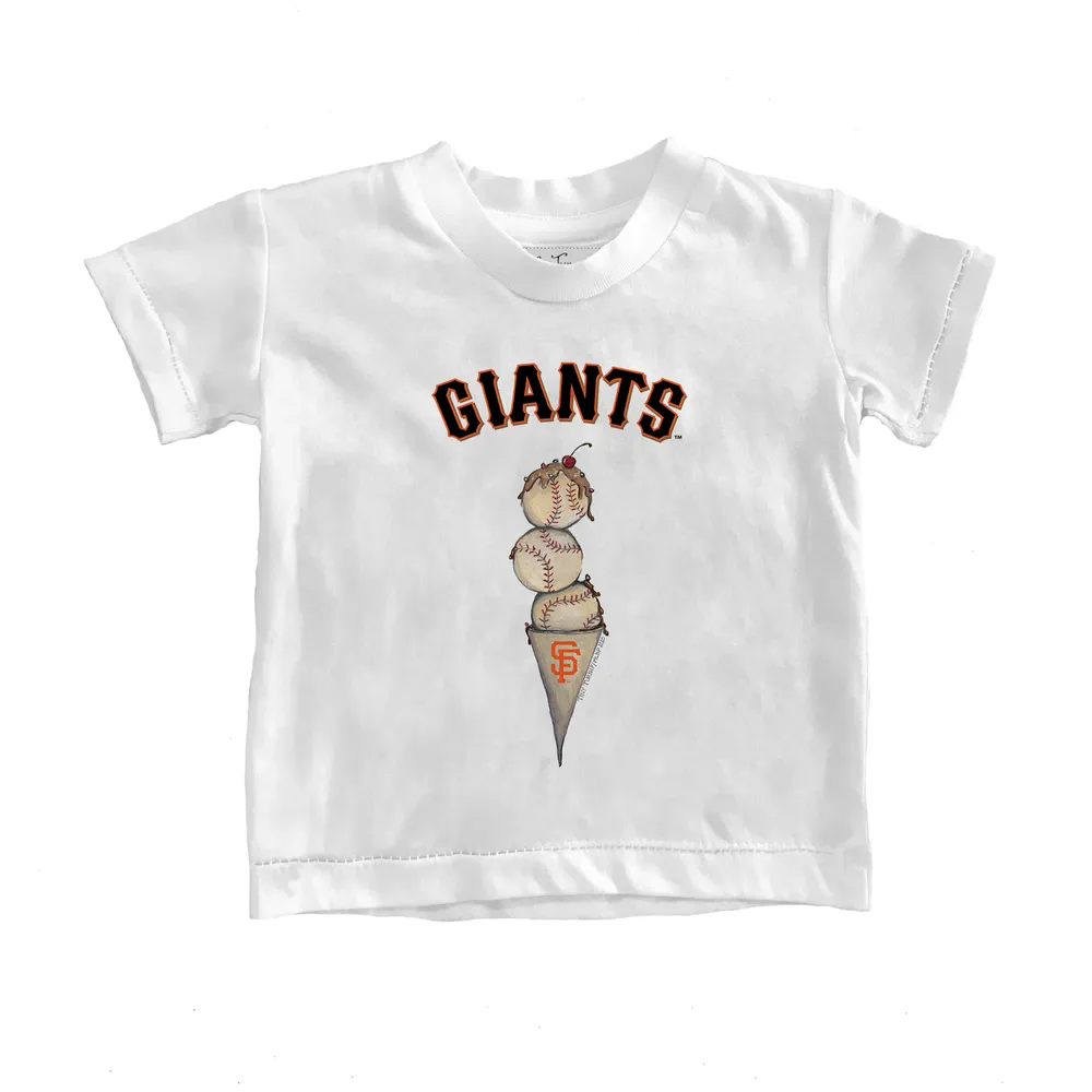 San Francisco Giants Triple Scoop 3/4 Black Sleeve Raglan 4T