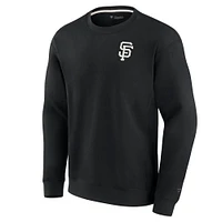 Sweat-shirt unisexe Fanatics noir San Francisco Giants Super Soft Pullover Crew