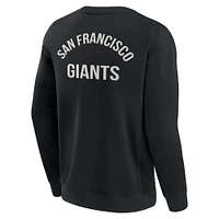 Unisex Fanatics Black San Francisco Giants Super Soft Pullover Crew Sweatshirt