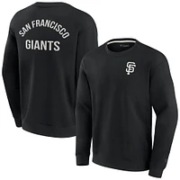 Unisex Fanatics Black San Francisco Giants Super Soft Pullover Crew Sweatshirt