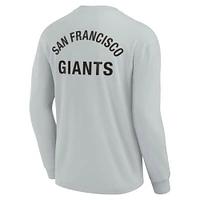 T-shirt unisexe Fanatics gris San Francisco Giants Elements super doux à manches longues